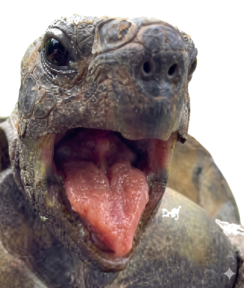 The Moan Coin mascot, mid-moan